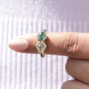 Unique Style Moissanite Toi Et Moi Engagement Ring