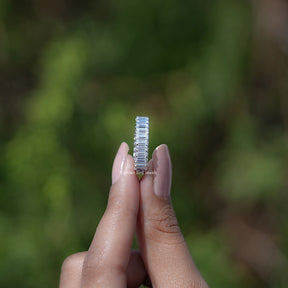 Baguette Cut Lab Diamond Full Eternity Band