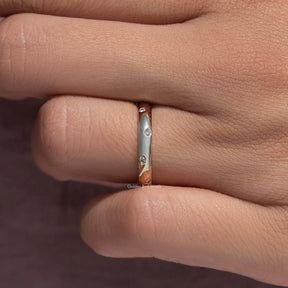 Close View Of Round Moissanite Full Eternity Band
