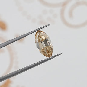 Detailed View Of Yellow Old Mine Moval Loose Moissanite