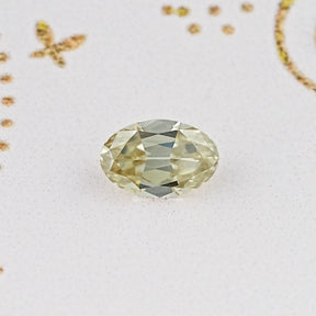 Yellow Old Mine Oval Loose Moissanite