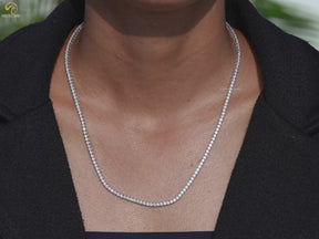 Round Moissanite Tennis Necklace