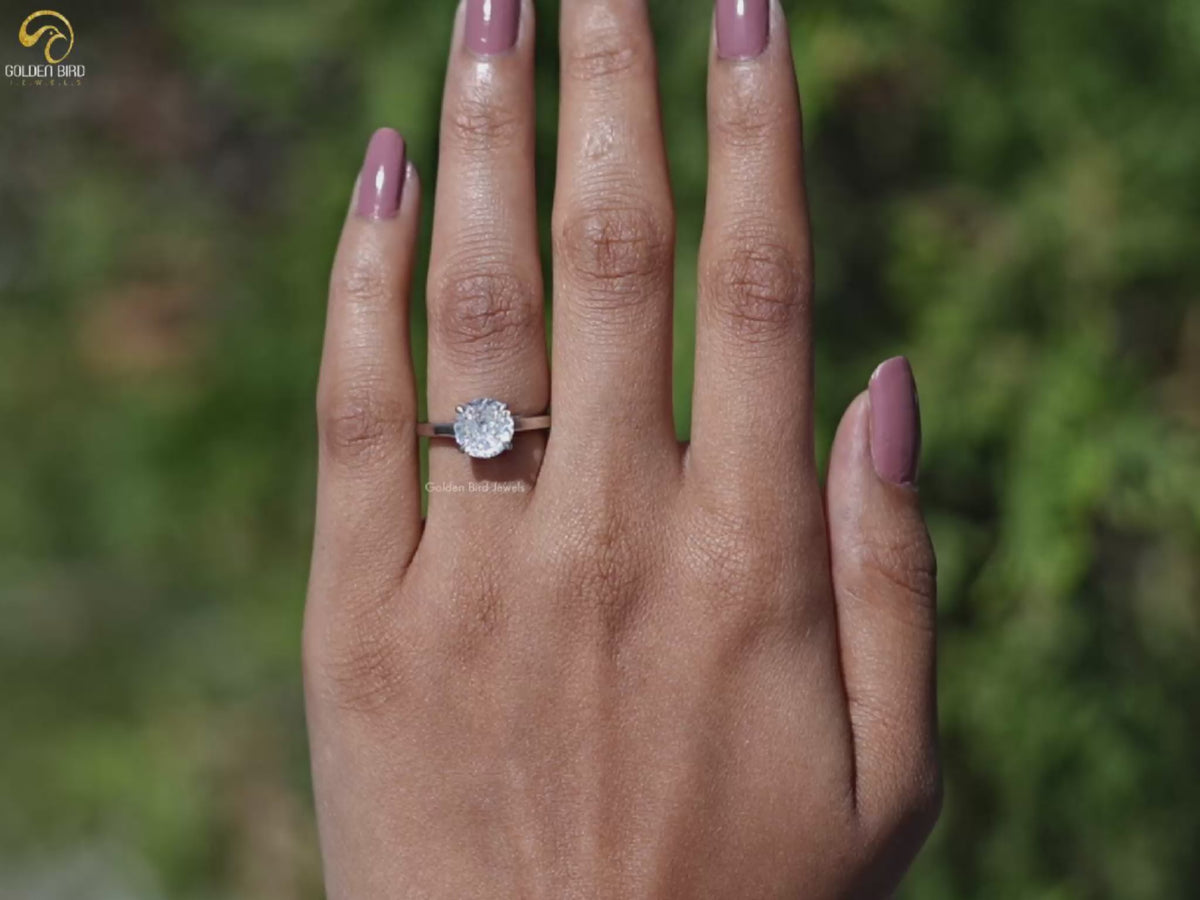You tube Video of Portuguese Cut Moissanite Solitaire Ring