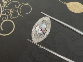Colorless Old Mine Cut Moval Loose Moissanite