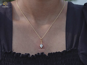 You tube Video Of Old Mine Shield Moissanite Pendant