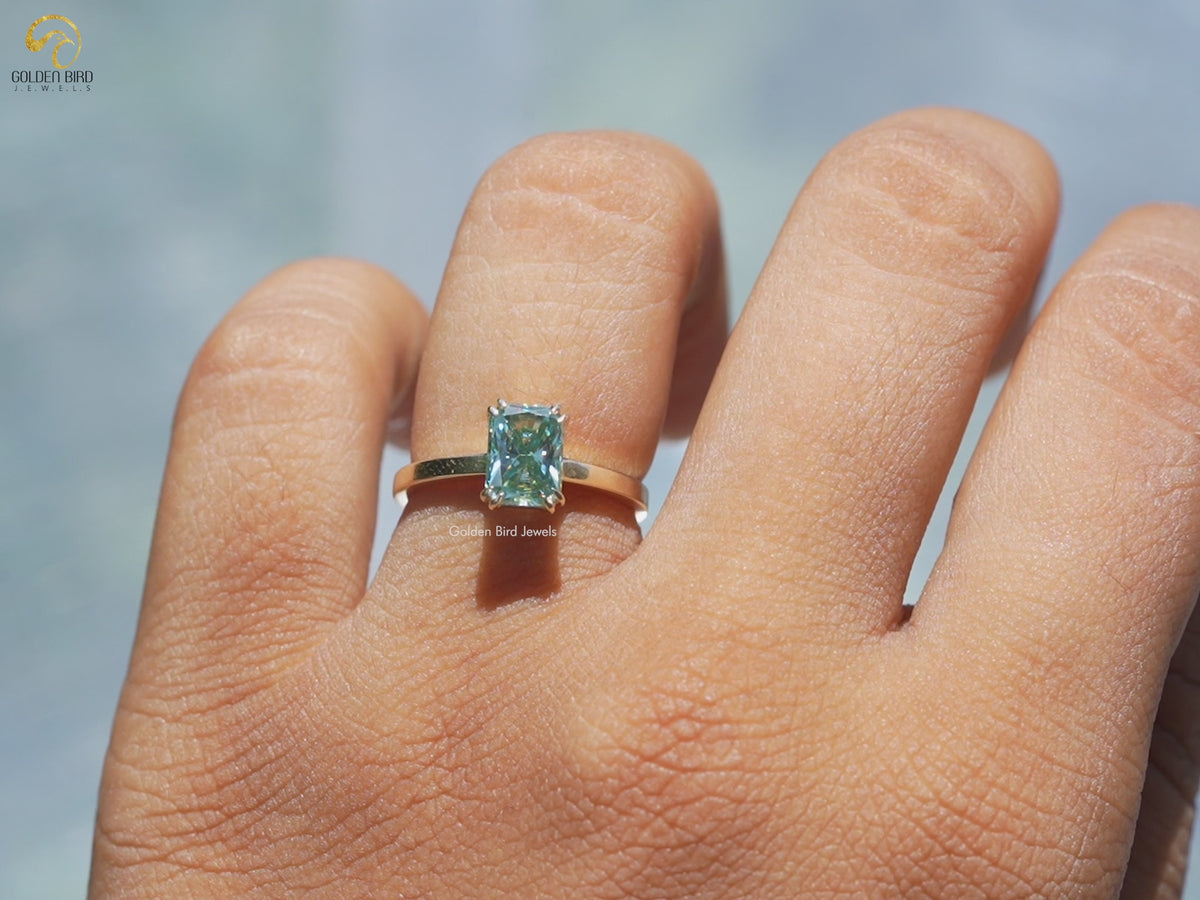 Radiant Cut Moissanite Engagement Ring