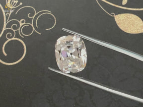 Near Colorless Old Cut Cushion Loose Moissanite