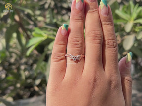 Round Cut Moissanite Matching Dainty Wedding Band