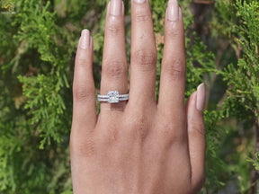 Square Radiant Cut Lab Diamond Bridal Ring