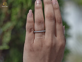 You tube Video of Round Cut Moissanite Full Eternity Stacking Band