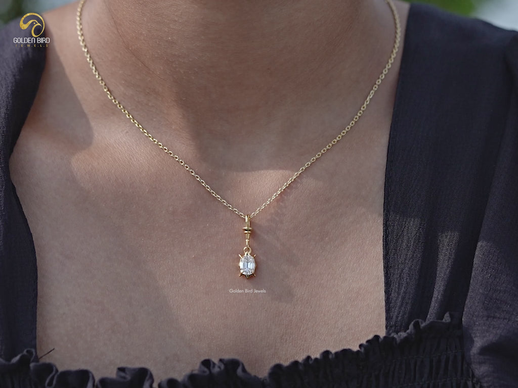 You tube Video Of Old Mine Cushion Moissanite Pendant