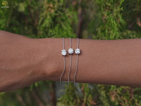 Multi Shape Diamond Delicate Chain Bracelet