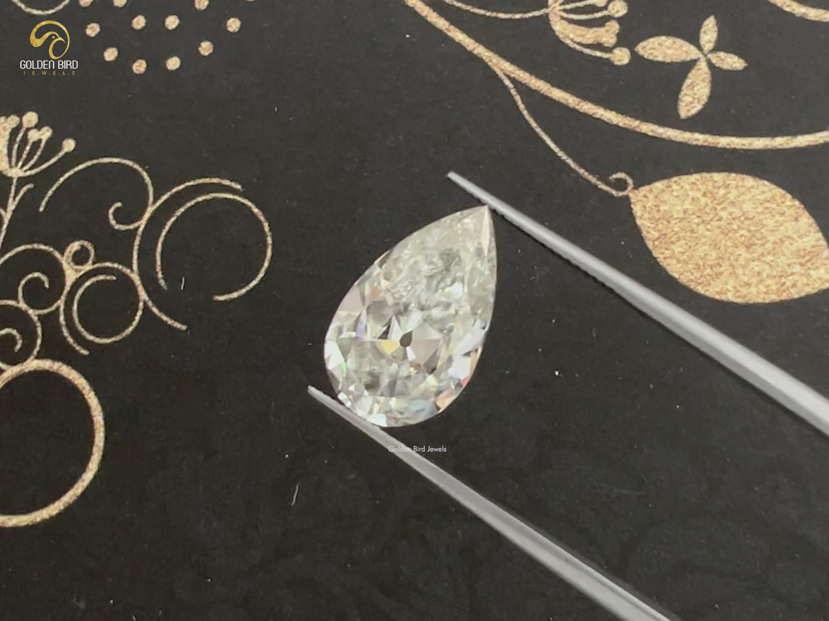 Old Mine Pear Cut Moissanite Loose Stone