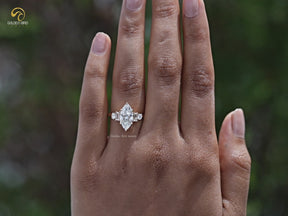 You tube Video Of Marquise And Baguette Lab Diamond Five Stone Ring
