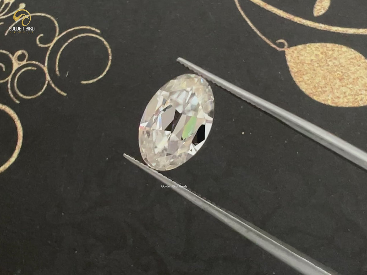 Old Mine Oval Cut Moissanite Loose Stone