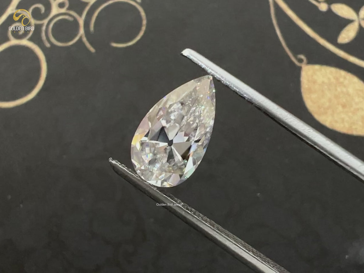 Old Mine Pear Cut Loose Moissanite