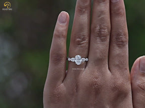 You tube Video Of Oval And Pear Lab Diamond Five Stone Engagement Ring