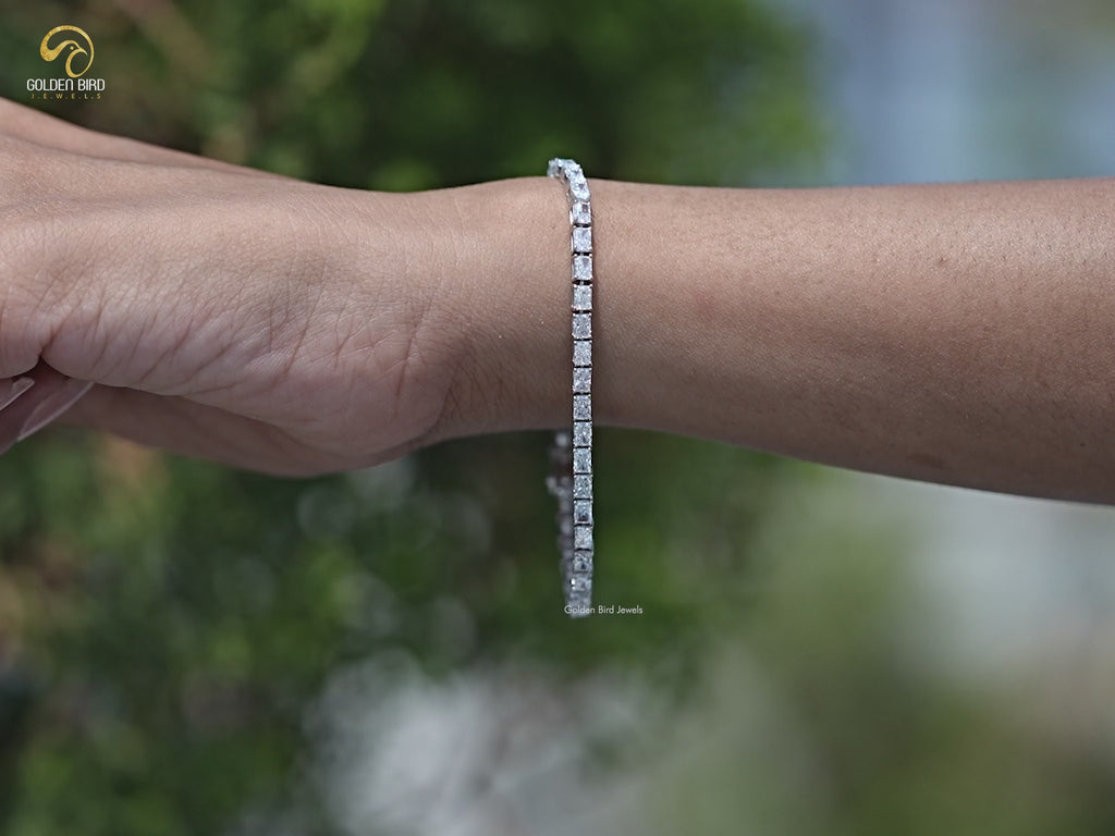 You tube Video of Radiant Cut Lab Grown Diamond Tennis Bracelet
