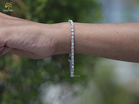 You tube Video of Radiant Cut Lab Grown Diamond Tennis Bracelet
