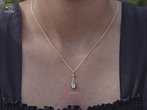 You tube Video Of Old Mine Cushion Moissanite Pendant