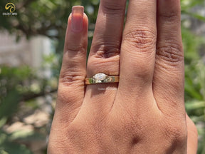 Marquise Cut Solitaire Moissanite Ring