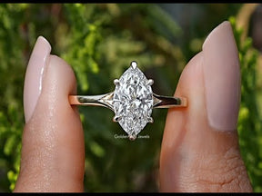 YouTube Video Of Marquise Cut Lab Diamond Engagement Ring