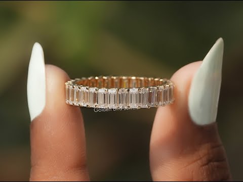 Baguette Cut Lab Diamond Full Eternity Band