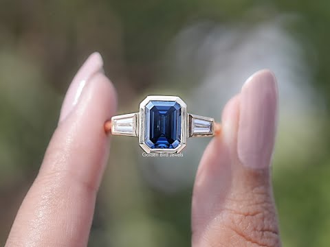 You tube Video of Moissanite Emerald Engagement Ring
