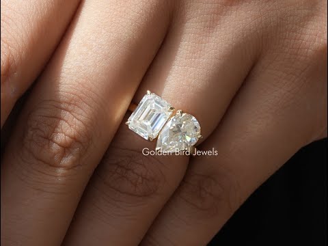 YouTube Video of Two Halo moissanite engagement ring 