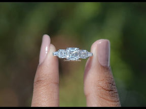 YouTube Video Of Asscher Cut Tapered Baguette Accent Five Stone Ring