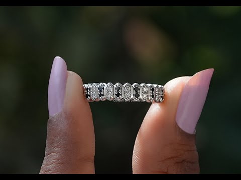 YouTube Video Of Colorless Round Cut Moissanite Half Eternity Band