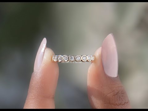 YouTube Video Of Diamond Round Cut Bezel Set Full Eternity Band