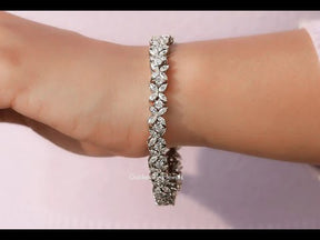 Youtube Video of Round Cut Lab Diamond Multi Stone Bracelet 