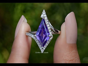 YouTube Video Of Amethyst Kite Gemstone Accent Ring