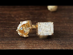 YouTube Video Of Radiant And pear Cut Moissanite Open Ring 