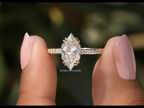 Youtube video of solo moissanite diamnond engagement ring 