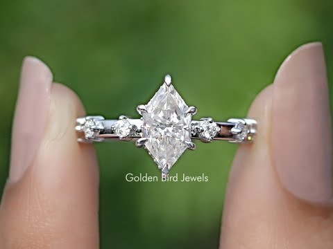 Dutch Marquise Cut Moissanite Distance Ring