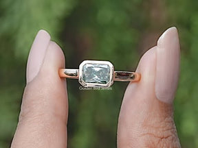You tube Video Of Moissanite Engagement Ring in Radiant Cut Stone 