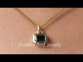 YouTube Video Of Emerald Cut Solitaire Pendant