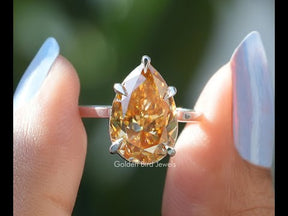 YouTube Video Of Pear Cut Moissanite Solitaire Engagement Ring