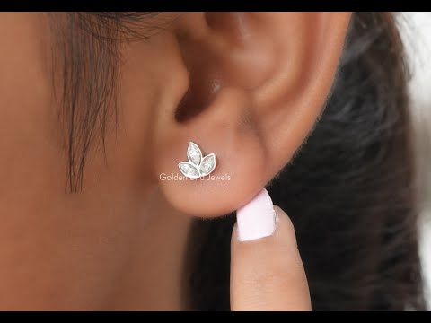 YouTube Video Of  Moissanite Marquise Cut Stud Earrings
