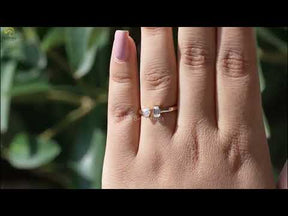 YouTube Video Of Emerald And Trangle Cut Moissanite Toi Et Moi Ring