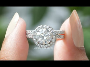 YouTube Video Of Halo Moissanite Wedding Ring Set