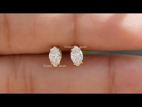 YouTube Video Of Marquise Cut Lab Grown Diamond Stud Earrings