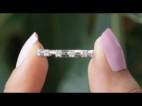 YouTube Video Of Princess Cut Moissanite Eternity Wedding Band