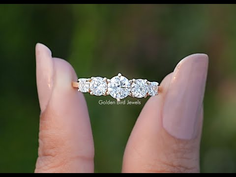 YouTube Video Of Octagon And Round Five Stone Ring