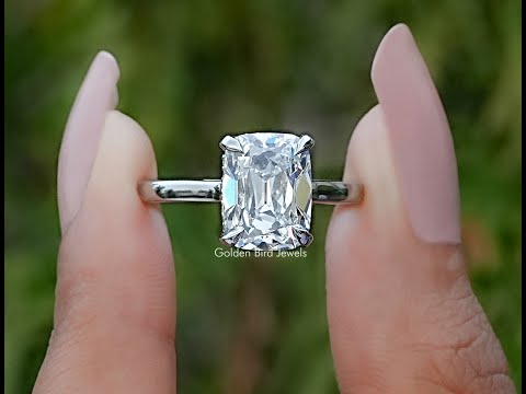 YouTube Video Of Elongated Cushion Cut Halo Lab Diamond Ring