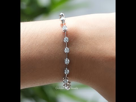 YouTube Video Of Moissanite Round Cut Bangle Bracele