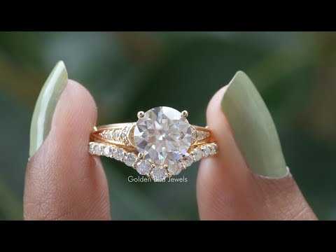 YouTube Video Of Round Cut Moissanite Accent Stone Ring