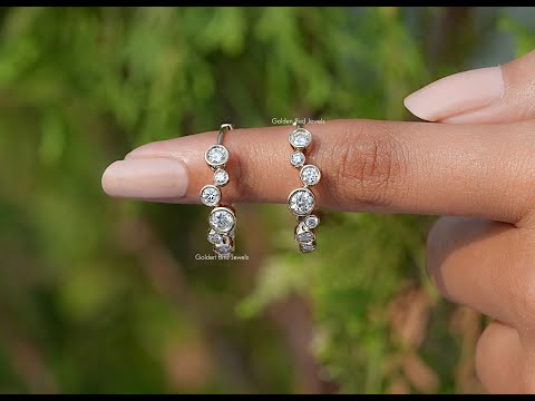 Youtube Video of Round Cut Diamond Bezel Set Hoop Earrings
